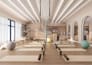 design gym, yoga and pilates studio with realistic 3d rendering